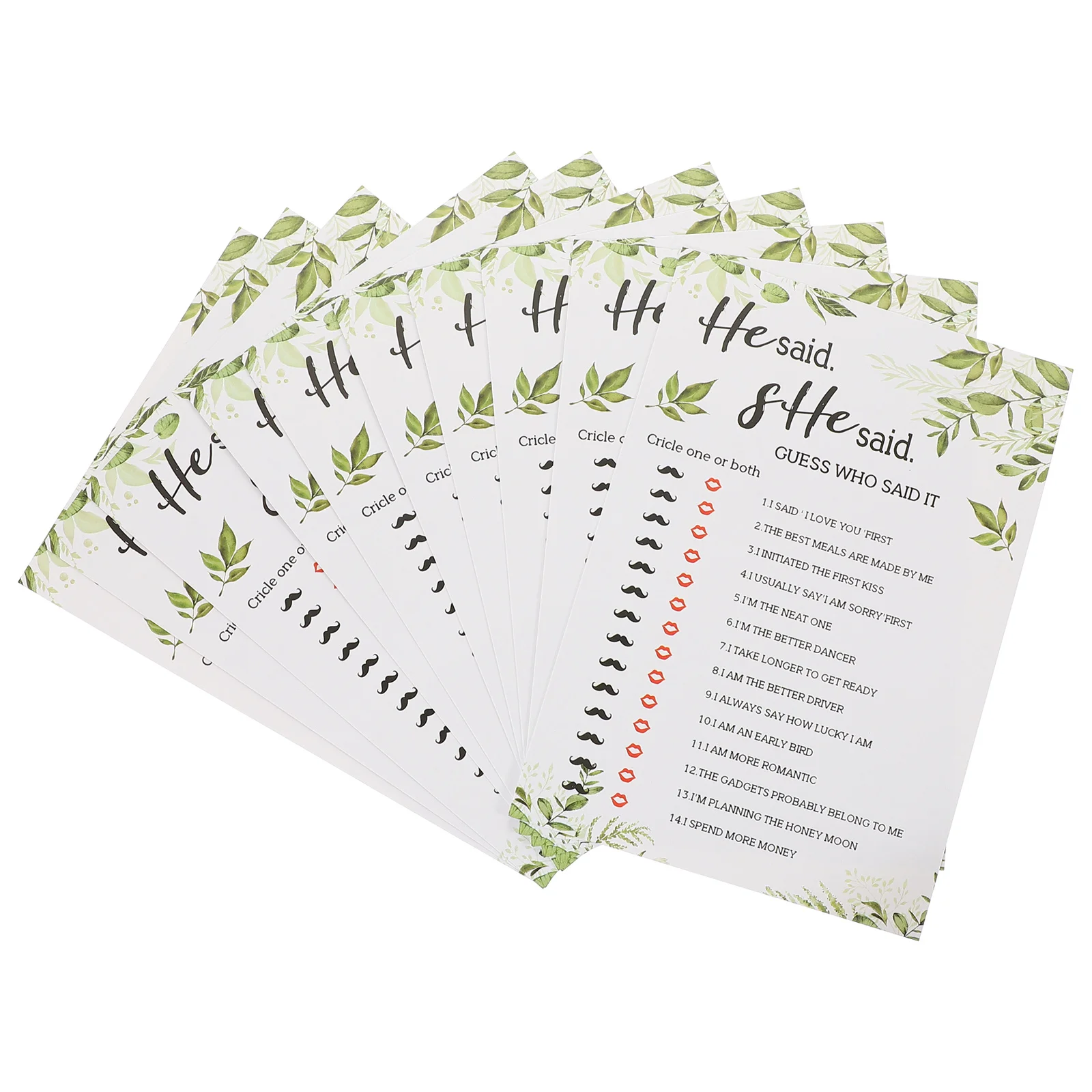 10 pièces jeux de douche nuptiale Kit de cartes de jeu de mariage moderne pour les Couples cartes de jeux de douche nuptiale