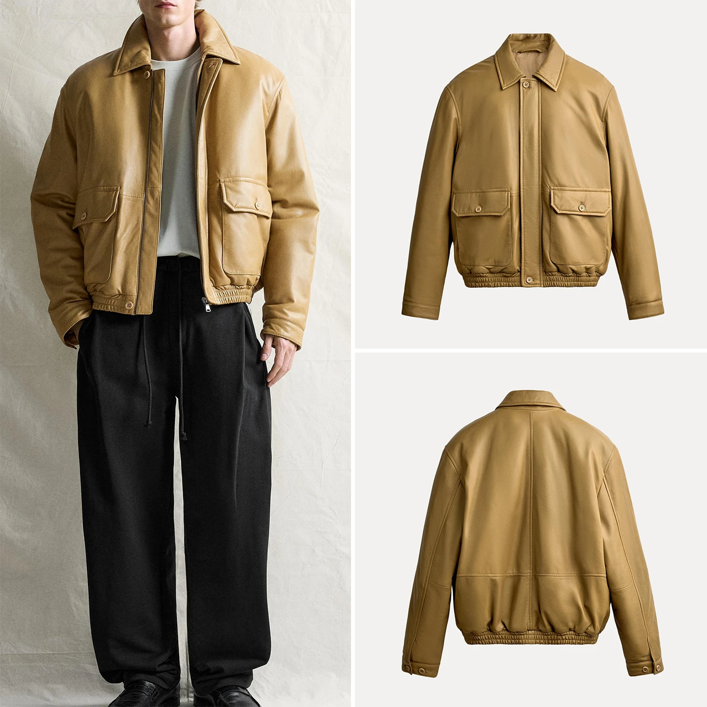 Men's Fashionable Retro Loose Jacket Outerwear Versatile Personality Autumn Wear 2026 New Style Zadata Standard Fit Long Sleeve