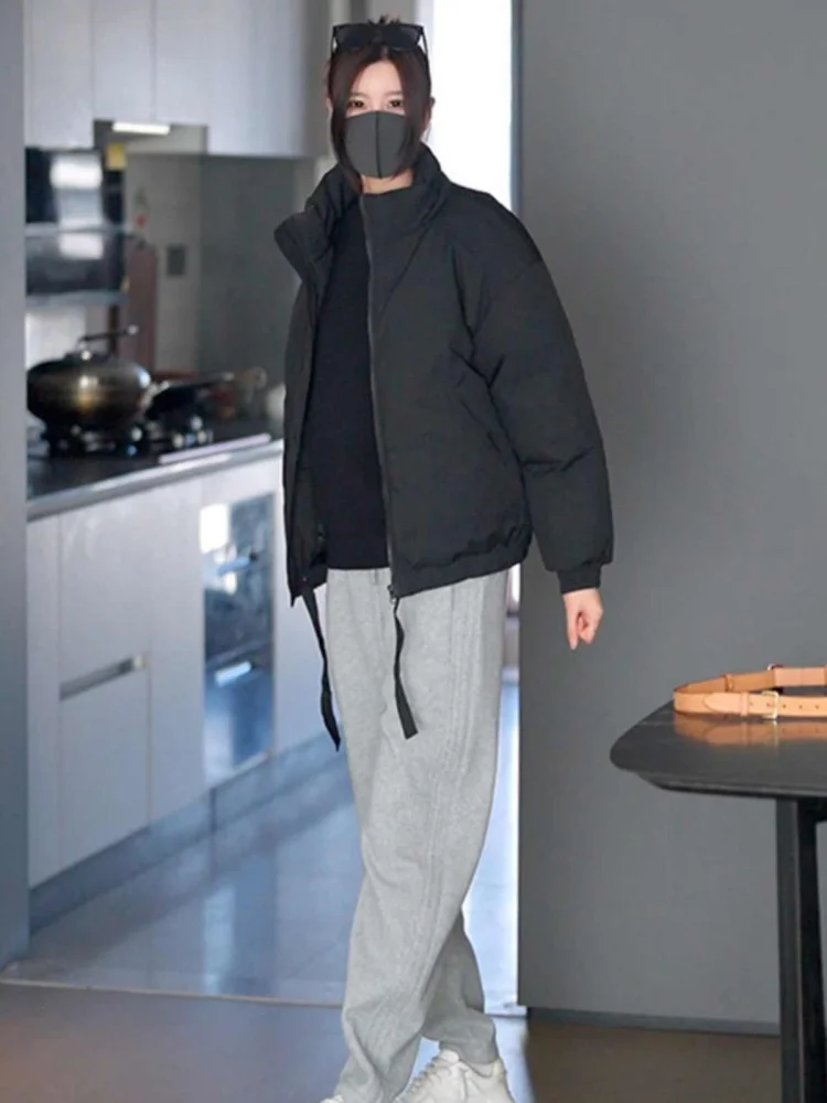 

Мужская зимняя утепленная куртка из хлопка с флисовой подкладкой, воротником-стойкой, для работы и повседневной носки, теплая