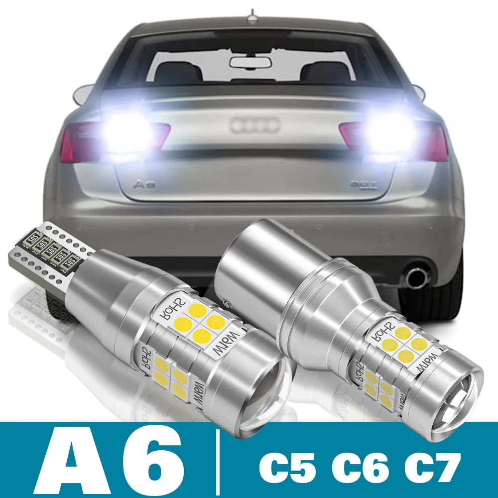 2pcs LED Reverse Light For Audi A6 C5 C6 C7 Accessories 1997-2014 2006 2007 2008 2009 2010 2011 2012 2013 Backup Back up Lamp