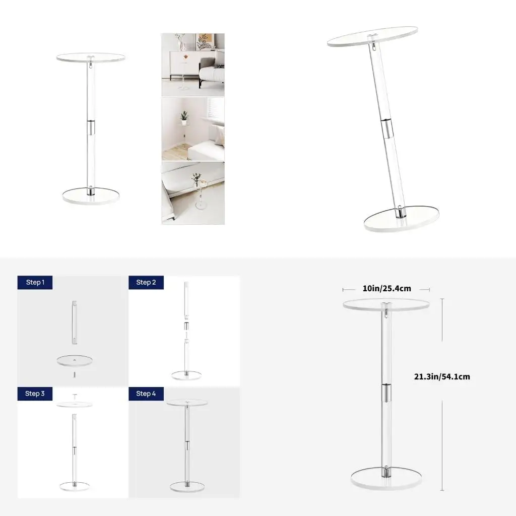 

Modern Round Coffee Table Shatter Resistant Acrylic Multipurpose Indoor Furniture high quality