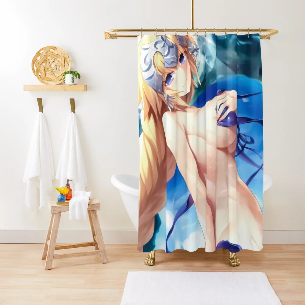 

Jeanne d'Arc Fate Grand Order Painting Art Shower Curtain Bathtub Shower Set Cover Luxury Bathroom Shower Curtain