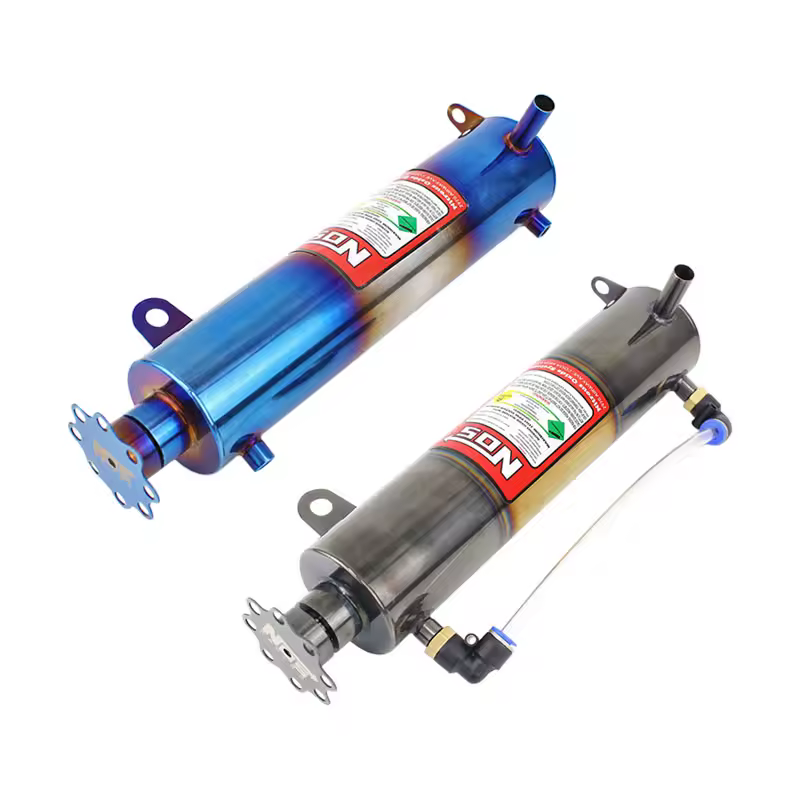 NOS radiador refrigerante refrigeración captura tanque carreras alta calidad JDM aluminio oro negro quemar azul para coche Universal