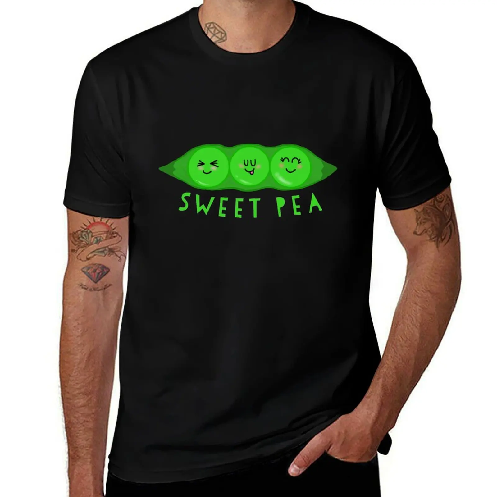 

Sweet Pea with words T-Shirt tees baggy shirts anime shirts men