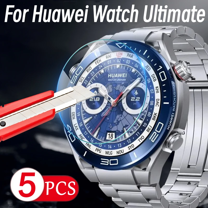 1/5 ชิ้น HD ป้องกันหน้าจอสําหรับ Huawei Watch Ultimate 9 H กระจกนิรภัยป้องกันฟิล์มสําหรับ Huawei Ultimate Anti - scratch ฟิล์ม