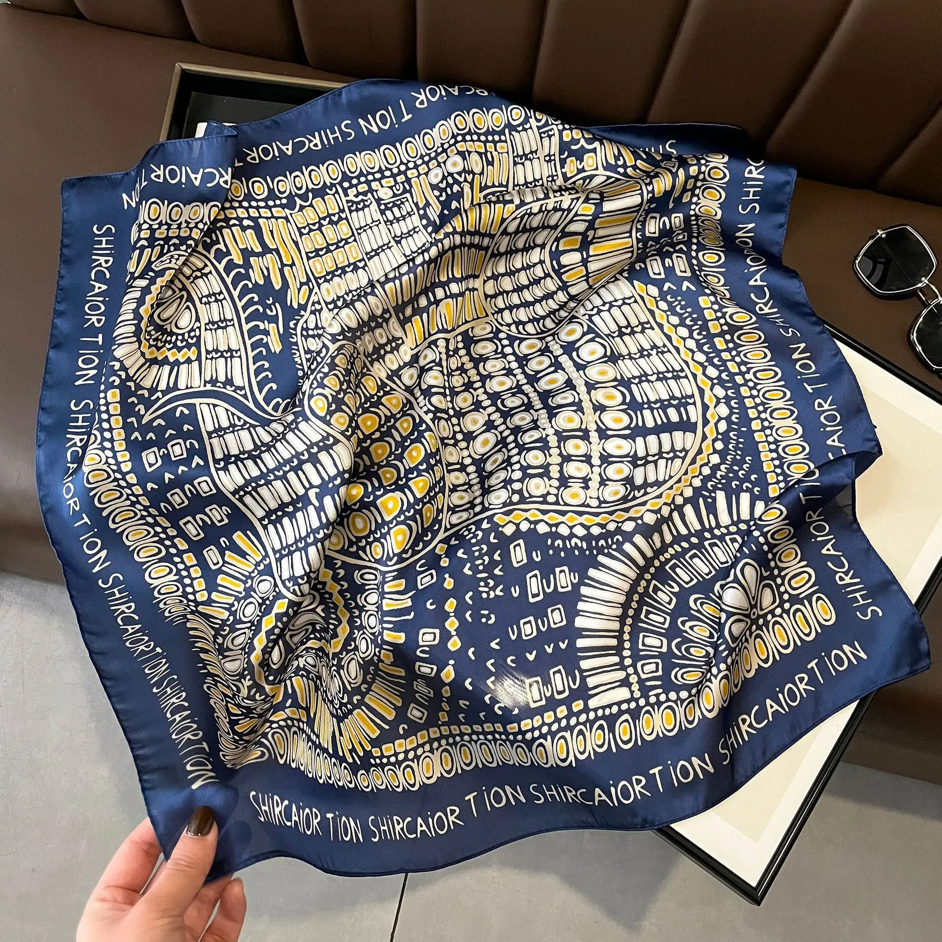 Petit Foulard d\'Été à la Mode pour Femme, Châle, Bandana, Hijab, Pashmina, Poncho, 70x70cm, Nouvelle Collection 2023