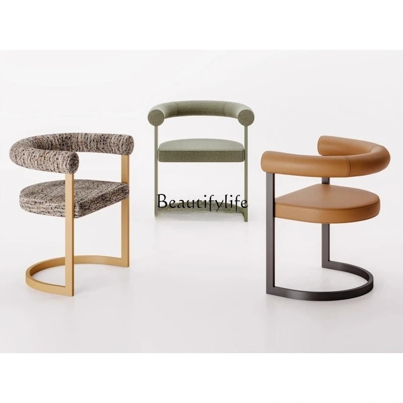 

Nordic Light Luxury Modern Minimalist Dining Chair Designer Sales Office Leisure Chair Customizable