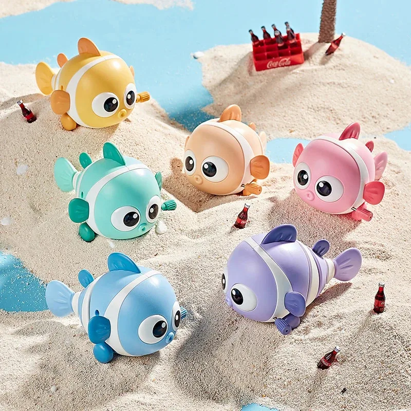 

Wind-up driving toy Cartoon small fish children swingfish baby puzzle parent-child interactive children's Cute chain clownfish