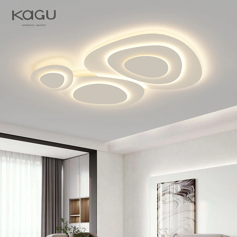 Modern and Simple White LED Ceiling Lamp Milk White Wind Living Room Dining Room Lamp Bedroom Kitchen Ceiling Lamp Indoor Lighti