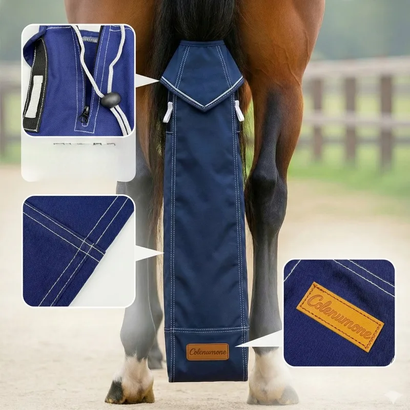 New Ponytail Protective Cover Insect Bite Proof Net Breathable Scratch-Resistant Ponytail Sleeve Equestrian Supplies