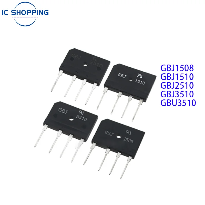 

5PCS KBJ GBJ2510 3510 1506 1508 1510 15A 25A 35A 1000V Electromagnetic Furnace Flat Bridge Reactor