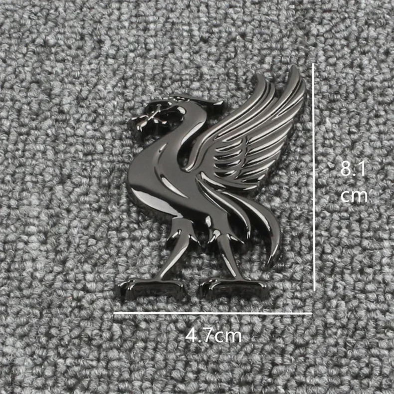 3D Metal Sticker Emblem Motorcycle Decoration Rear Trunk Badge stickers For Liverpool Kop L F C liver bird Car Styling