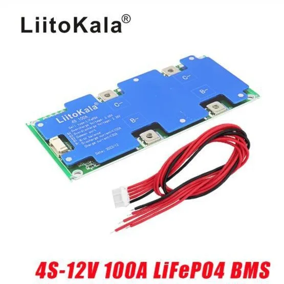 LiitoKala 4S 12V 100A BMS LiFePo4 Battery Protection Plate for Electronic Products Safe And Efficient Battery Management