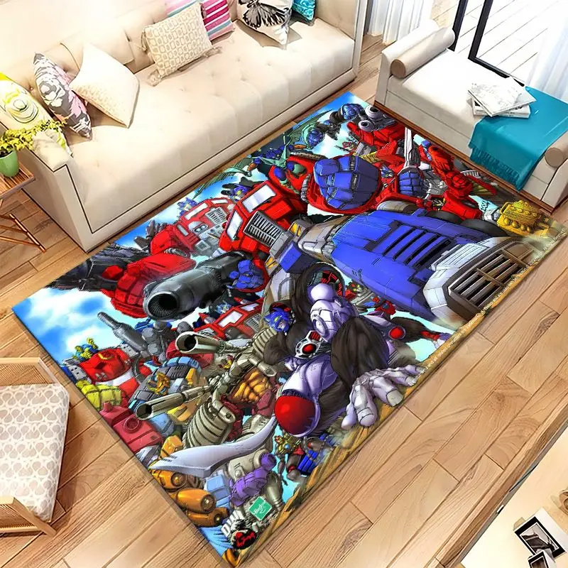Autobots Transformers Optimus Prime Soft Non-Slip Large Area Rug for Living Room,Bedroom Playroom Carpet Mat for Sofa,Home Decor