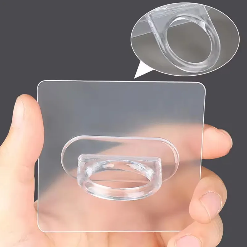 5/10/20PCS Circular Self-Adhesive Hook Disposable Clothes Pole Installation Dormitory Clothes Pole Hand Sanitizer Hanging