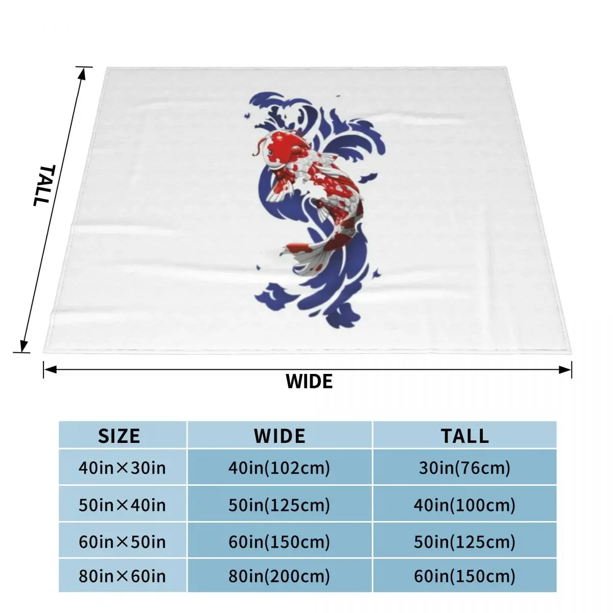 Swimming Coifish Yakuza Throw Blanket Thermal cosplay anime Blankets