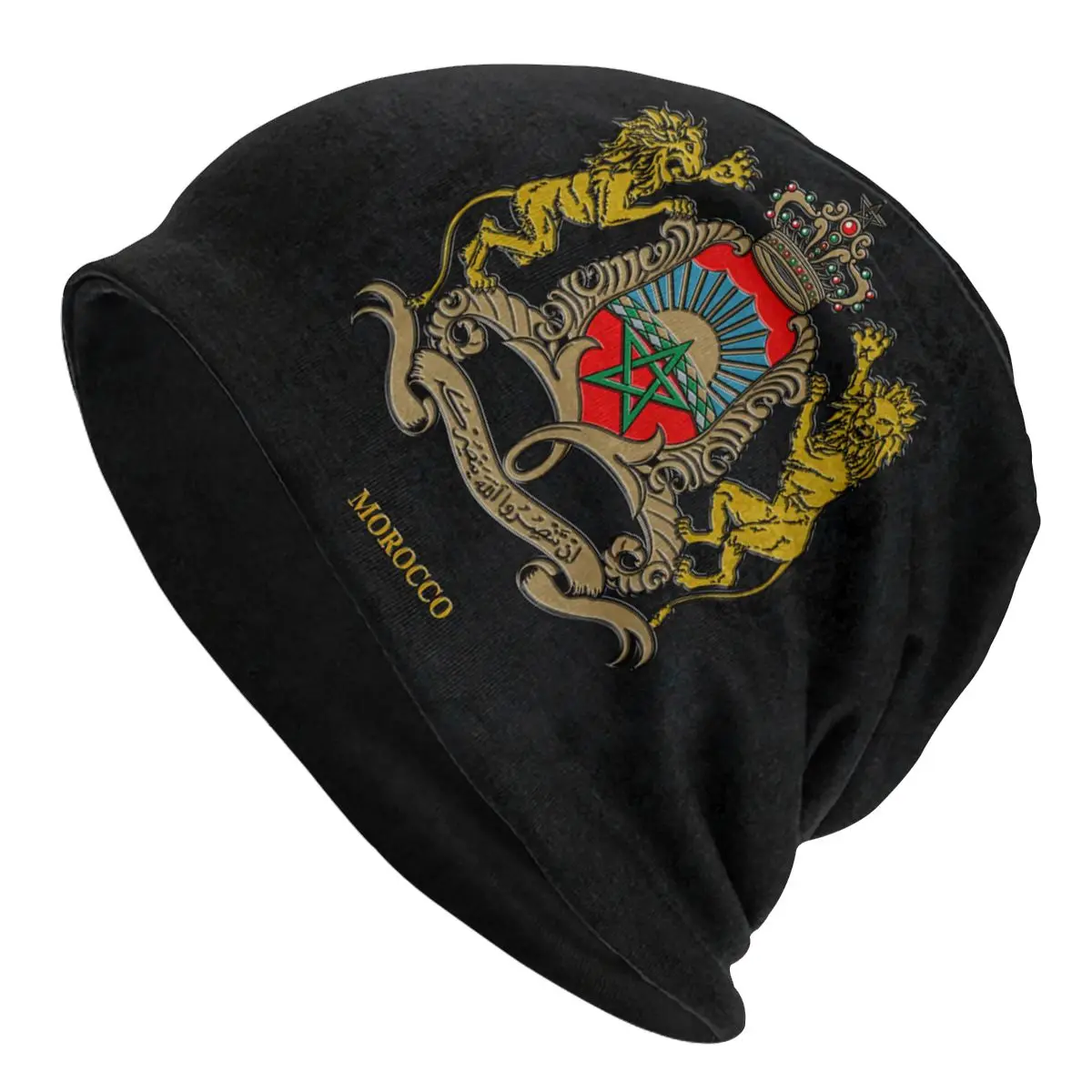 

Skullies Beanies Autumn Spring Hats Arms Of Morocco Thin Bonnet Special Caps Men Women's Earmuffs