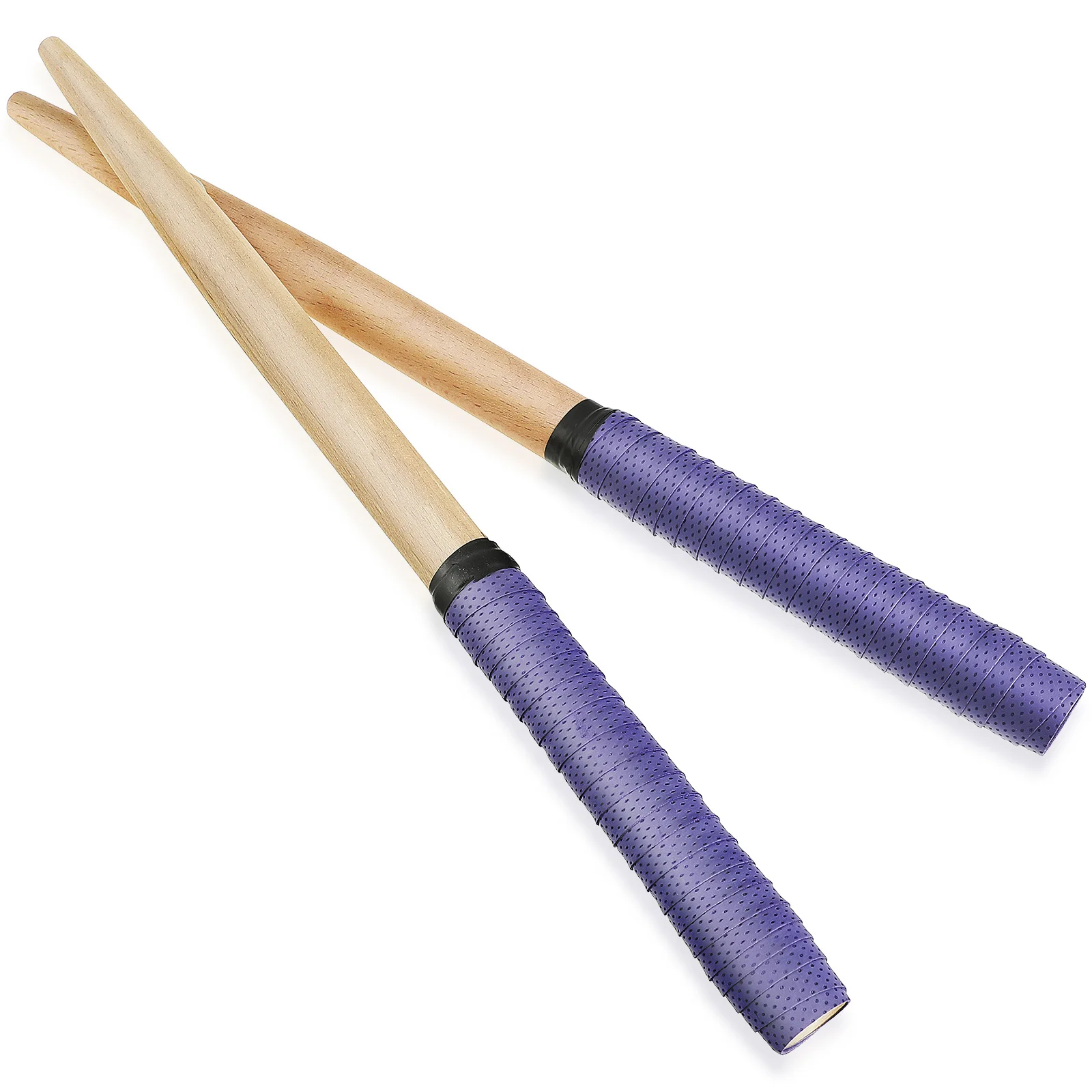 

1Pair Drumsticks Wooden Lightweight Beech Wood Tape Handle Portable Drum Rods Practice Percussion Sticks for Adults