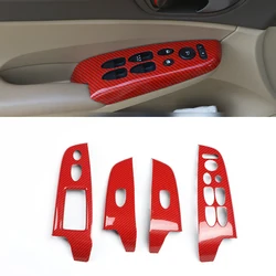 For honda civic 2006-2011 carbon fiber center console cover interior handle gear power window switch trim 2008 2009 2010 2007