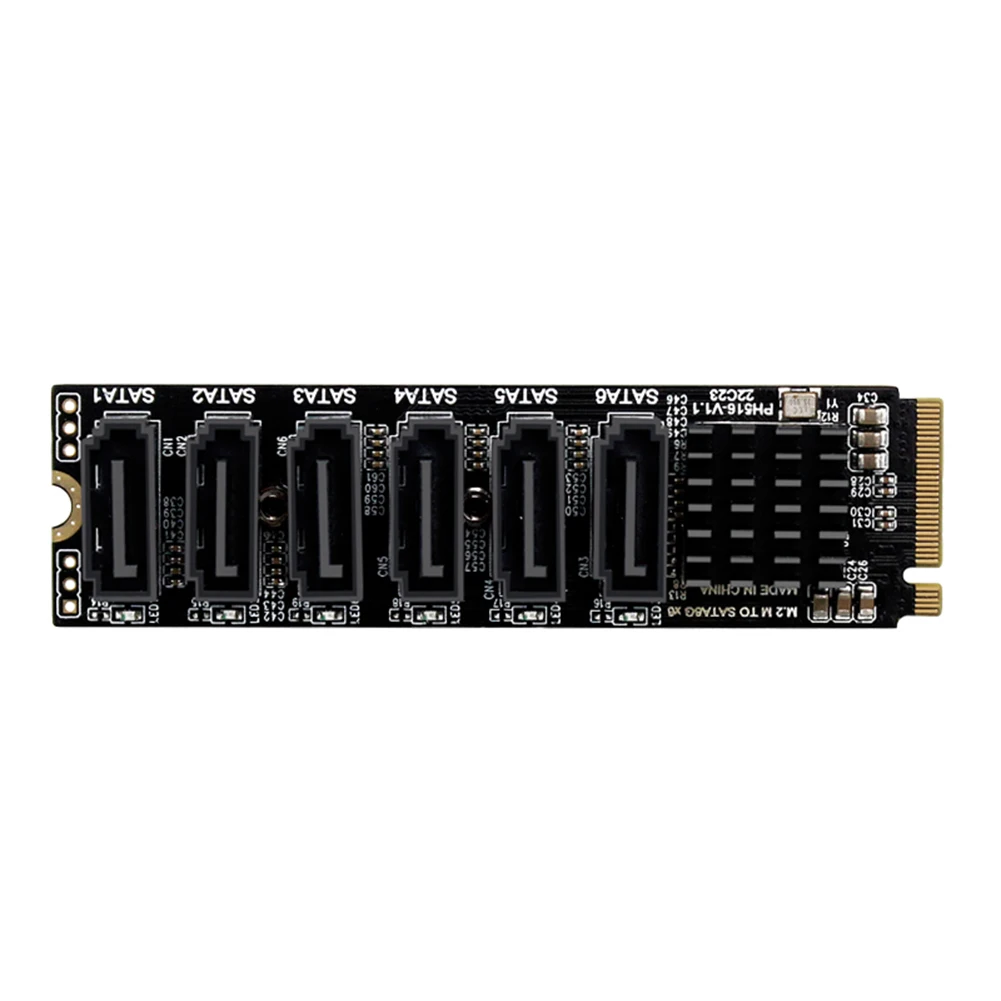 

M2 M-EKY PCIE3.0 к SATA6G Карта расширения передачи 16000 МБ/с Скорость передачи Карта расширения PCI для поддержки жесткого диска SATA