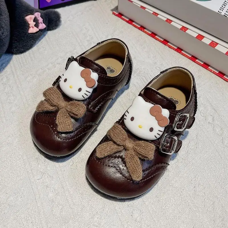 مرحبا كيتي سانريو فتاة الشتاء أحذية عالية معزول أحذية الأطفال حذاء صبي الفتيات الأحذية الفتيات المنزل الرضع الفتيان الأحذية الجلدية
