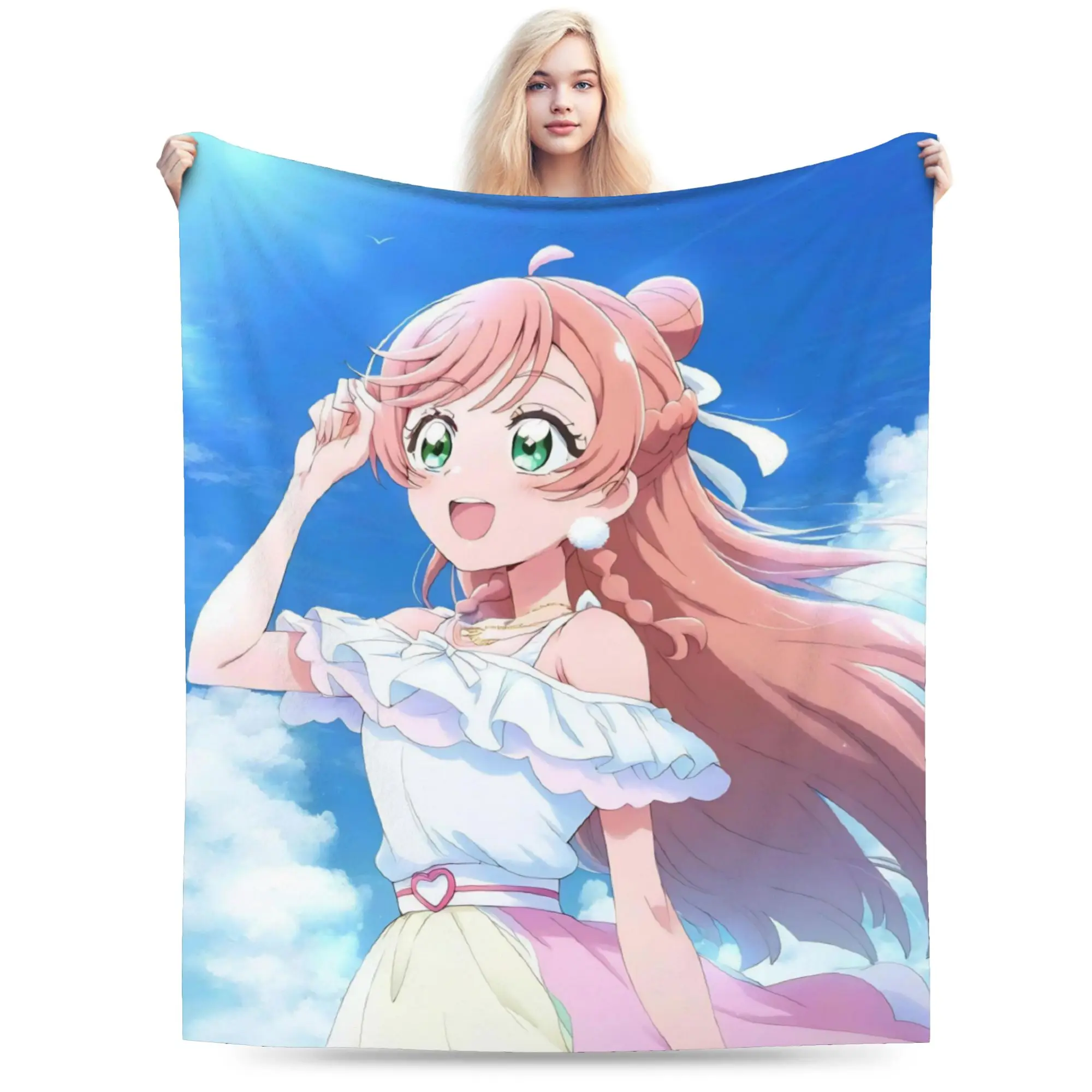 Super Soft Soaring Sky Pretty Cure Throw Blanket Premium Flannel Fleece Lightweight  Bed Blanket Cozy Warm Bedspread All Season