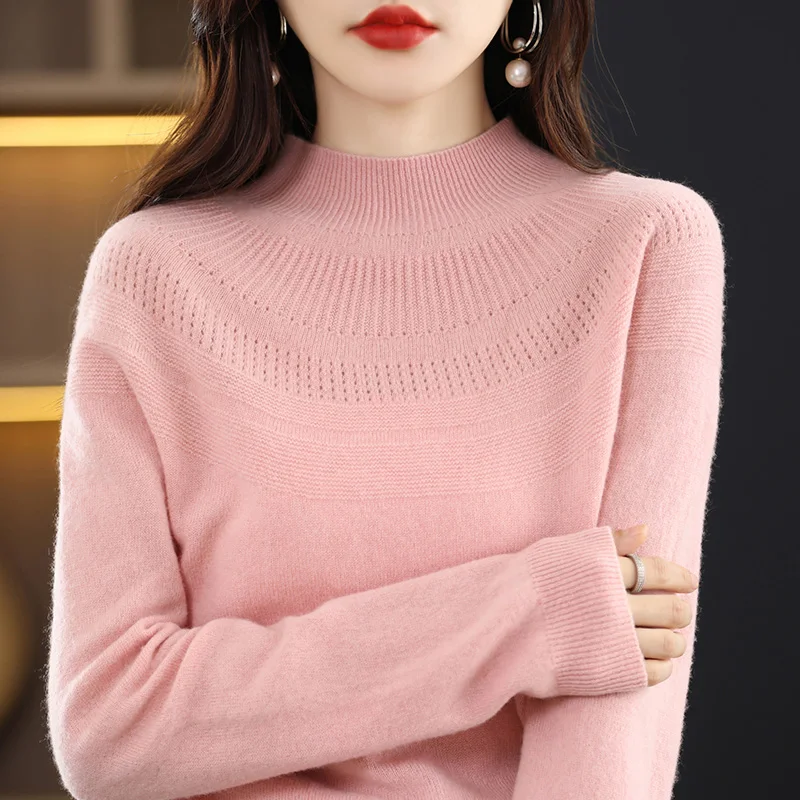 100% seamless sweater autumn and winter bottoming shirt women\'s new autumn and winter sweater sweater first-line ready-to-wear