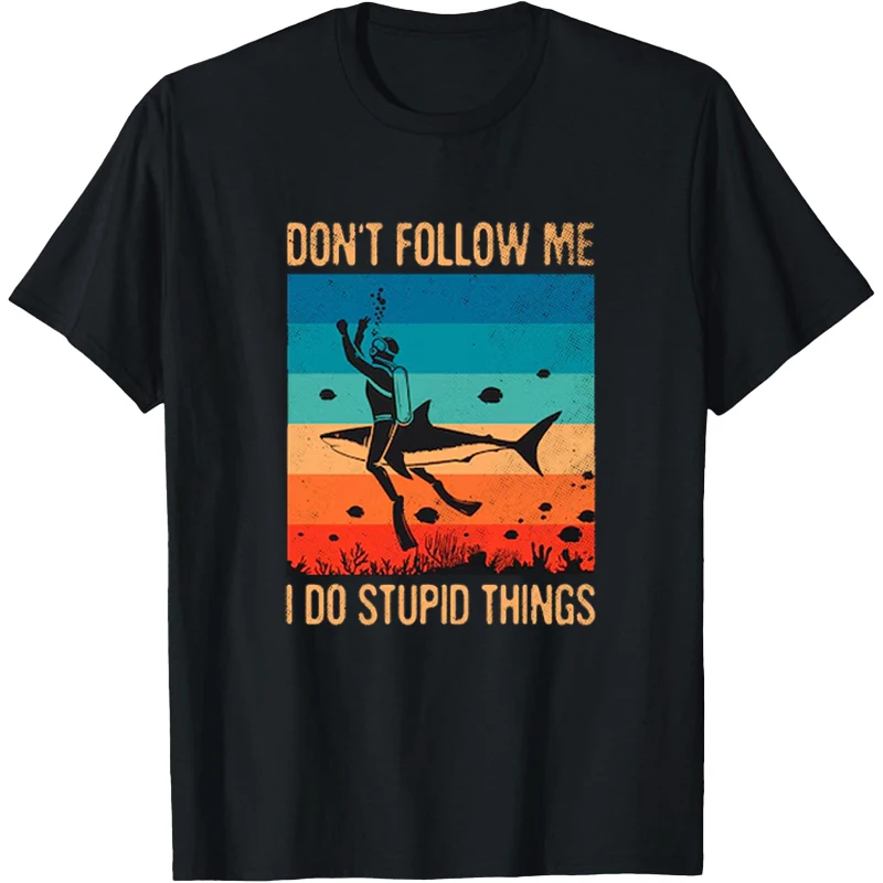 

Vintage T-Shirt Retro Shirts Stupid Things Scuba Diving Funny Diver Dive Divers Gift Diver T-Shirt Snorkel Snorkeling Lover