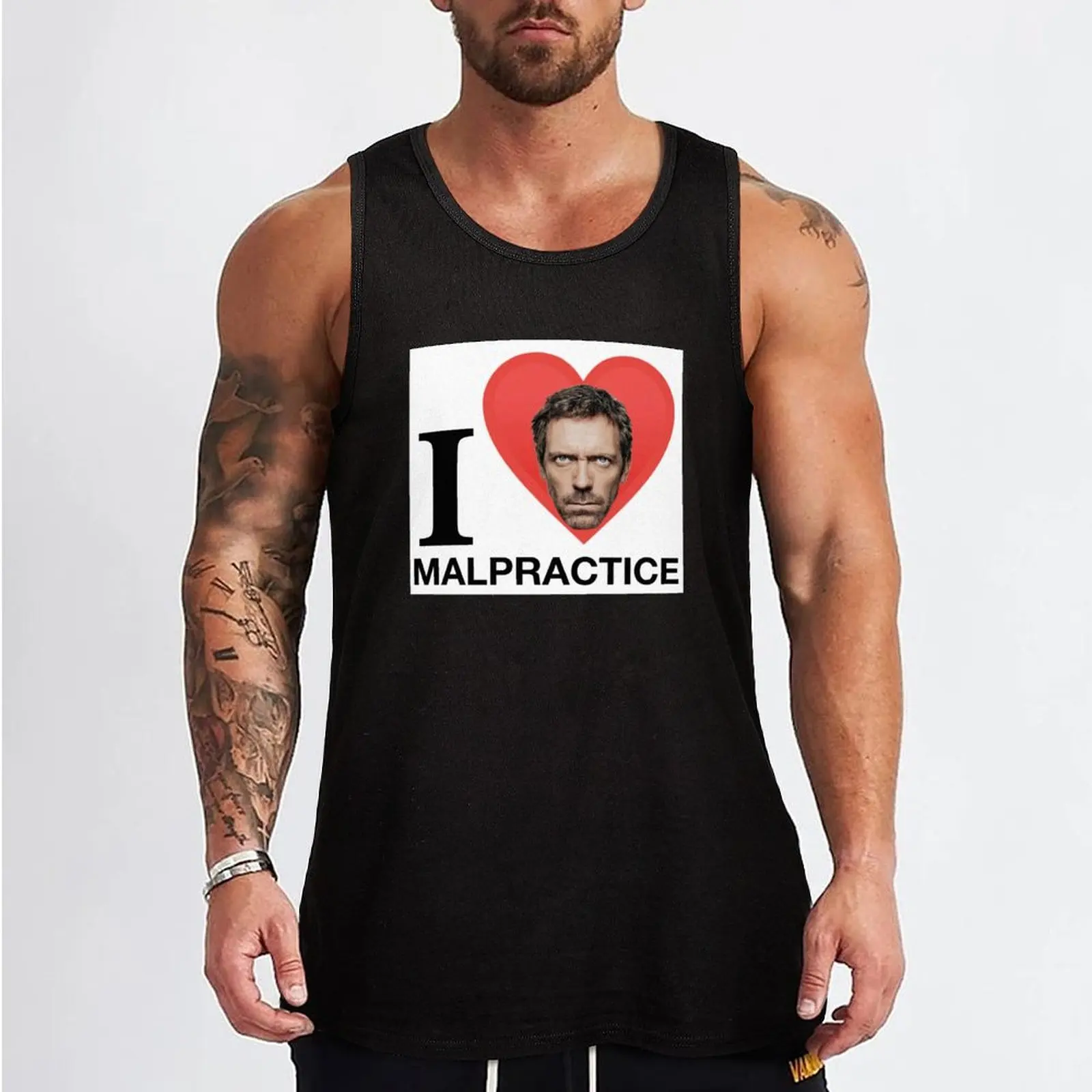 House MD malpractice enthusiast merch Tank Top sleeveless shirt man gym t-shirts man Male vest