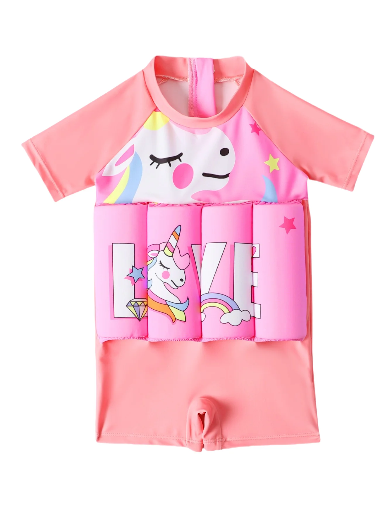 Baby Floating Swimsuit Adjustable Removable Buoyancy One-Piece Swim Vest Toddler Boys Girls Summer Beach Swimming Bathing Suit