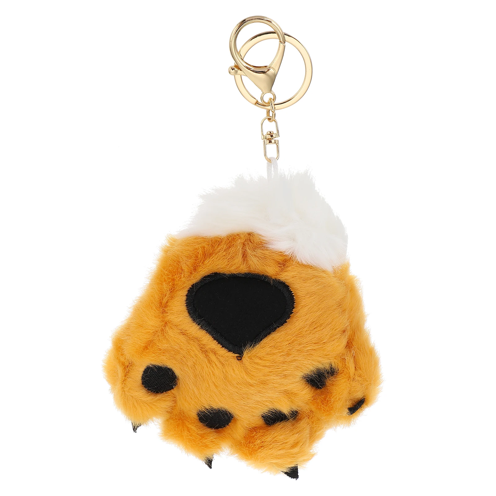 

Paw Shaped Pendant Quality Lightweight Kids Cartoon Animal Claw Decorative Bedroom Hanging Keychain Yellow