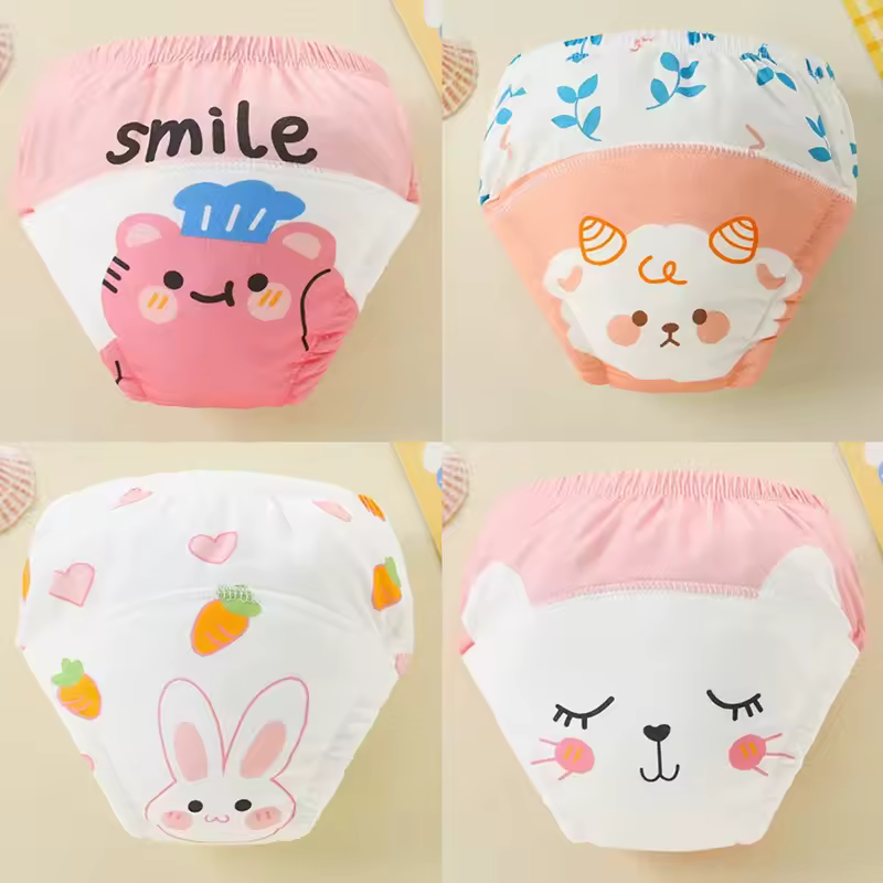 4PCS Baby Waterproof Diapers Pee Shorts Underwears Reusable Soft Ecological Cotton Toddler Potty Training Pants For Boys Girls - Image 11