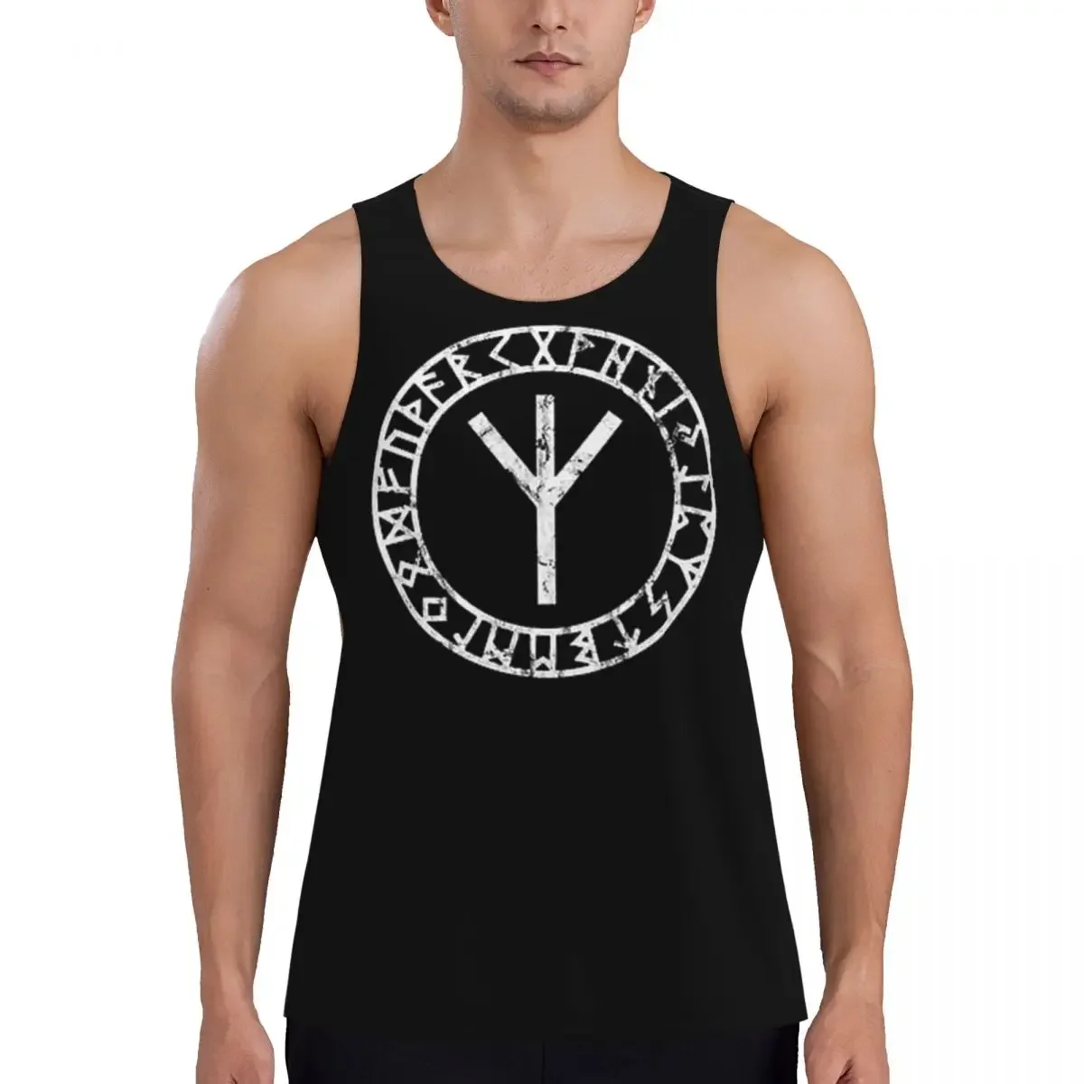 Algiz Runes Amulet Norse Odin Thor Viking Paganism Gym Tank Bodybuilding Vest Fitness Sleeveless Tops Workout Sports Clothing