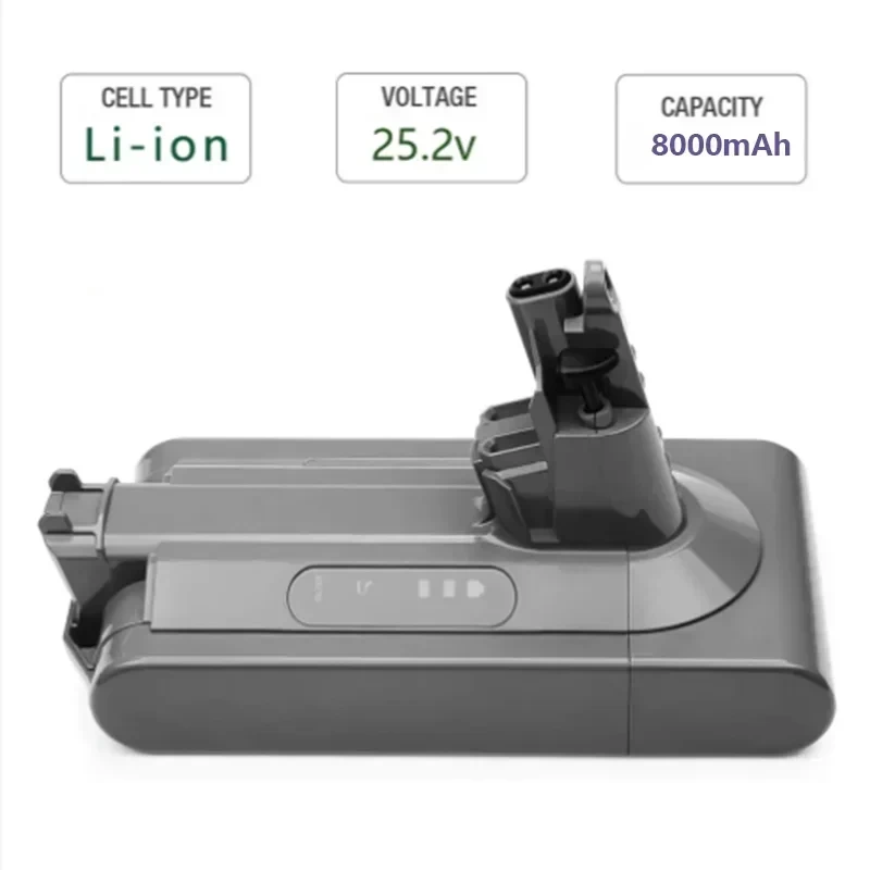 2024 for Dyson V10 SV12 SV11 Rechargeable Battery 21.6V 8000mAh Absolute Replaceable Fluffy Cyclone Vacuum Cleaner.