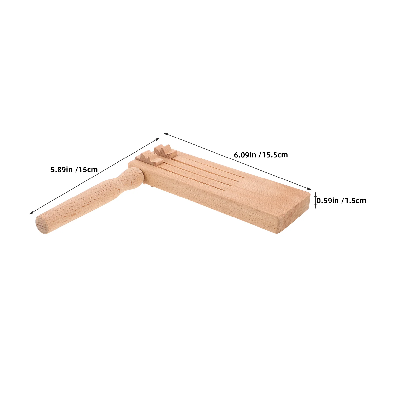 قطعتان من صانع الضوضاء بسقاطة دوارة خشبية بتصميم تقليدي لحفلات أعياد الميلاد والمناسبات الرياضية وتطوير الإيقاع المبكر #5