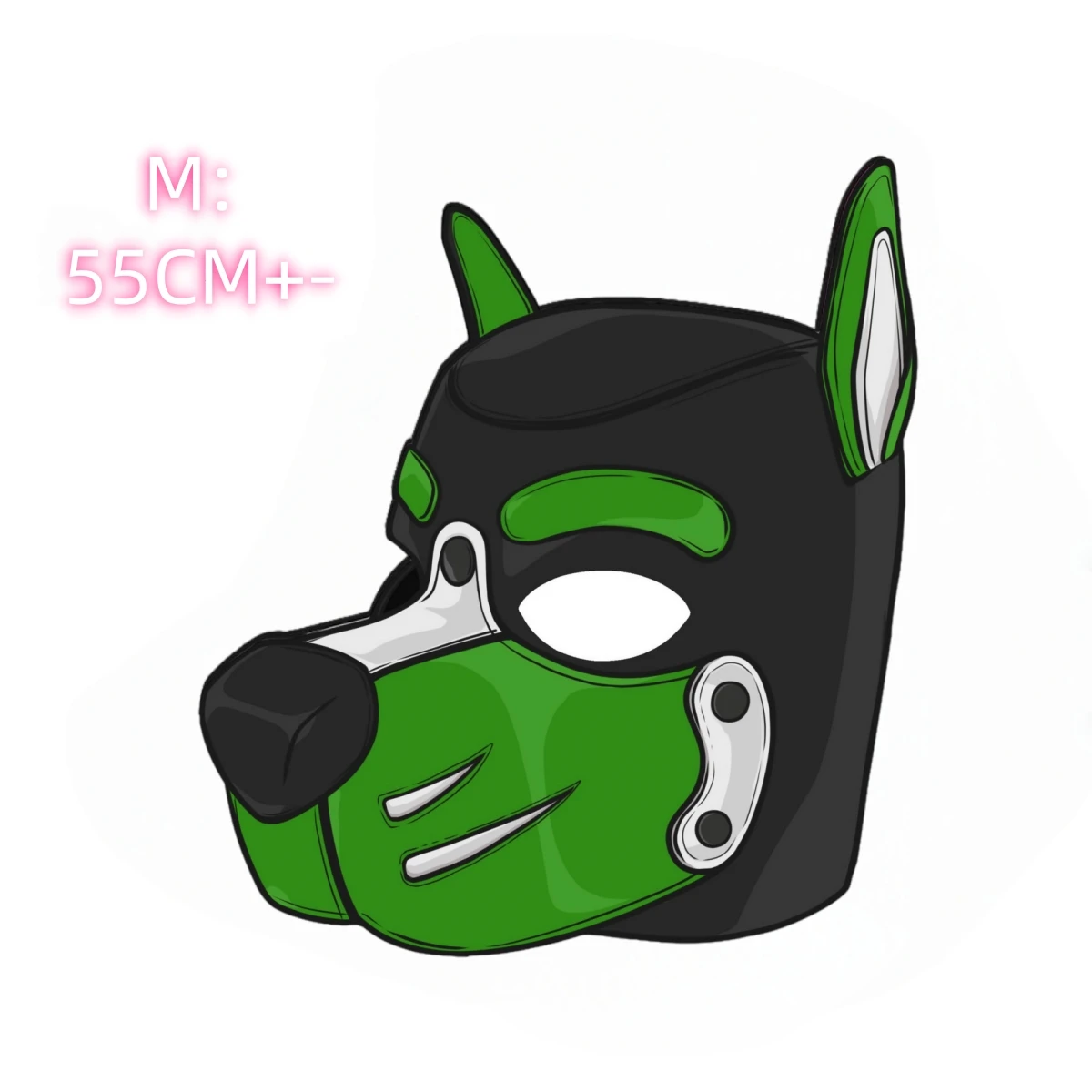 6 Colour Men Women Dog Roleplay Games Puppy Cosplay Costumes of Padded Rubber Full Head Adjustable Collar Hood Mask for Fun