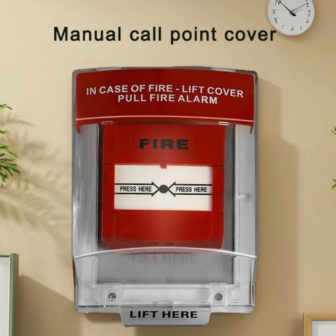 Fire Emergency Switch Protective Cover Manual Fire Alarm Rainproof Cover Transparent Manual Emergency Button Housing