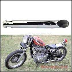 Universal Motorcycle 410mm Exhaust Muffler For Harley Suzuki VL 125 800 1500 Intruder Bobber Chopper Cafe Racer Silencer Pipe