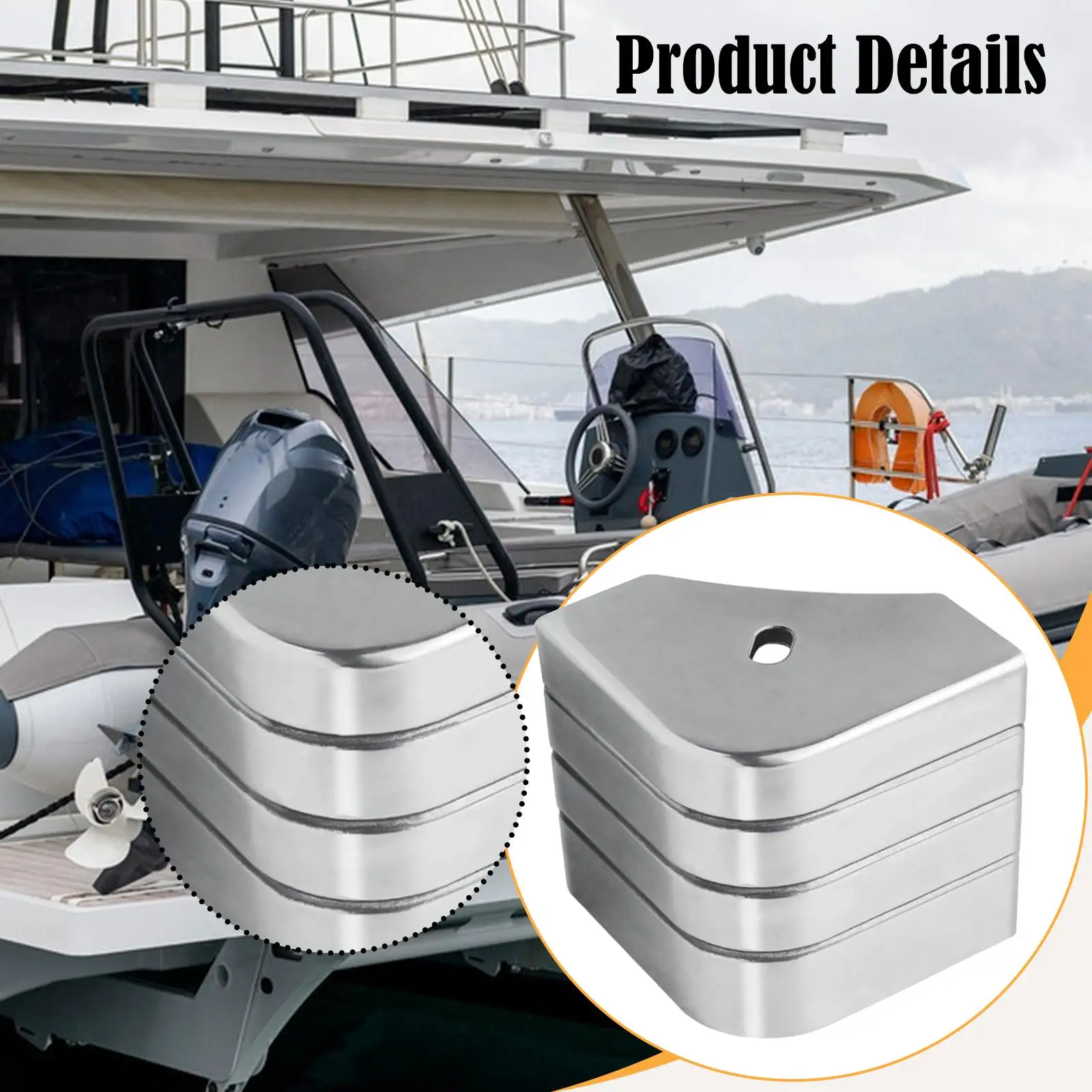 أغطية زاوية عائمة من الألومنيوم سهلة التركيب لحماية سطح السفينة من الملحقات البحرية لقاعدة القوارب #5