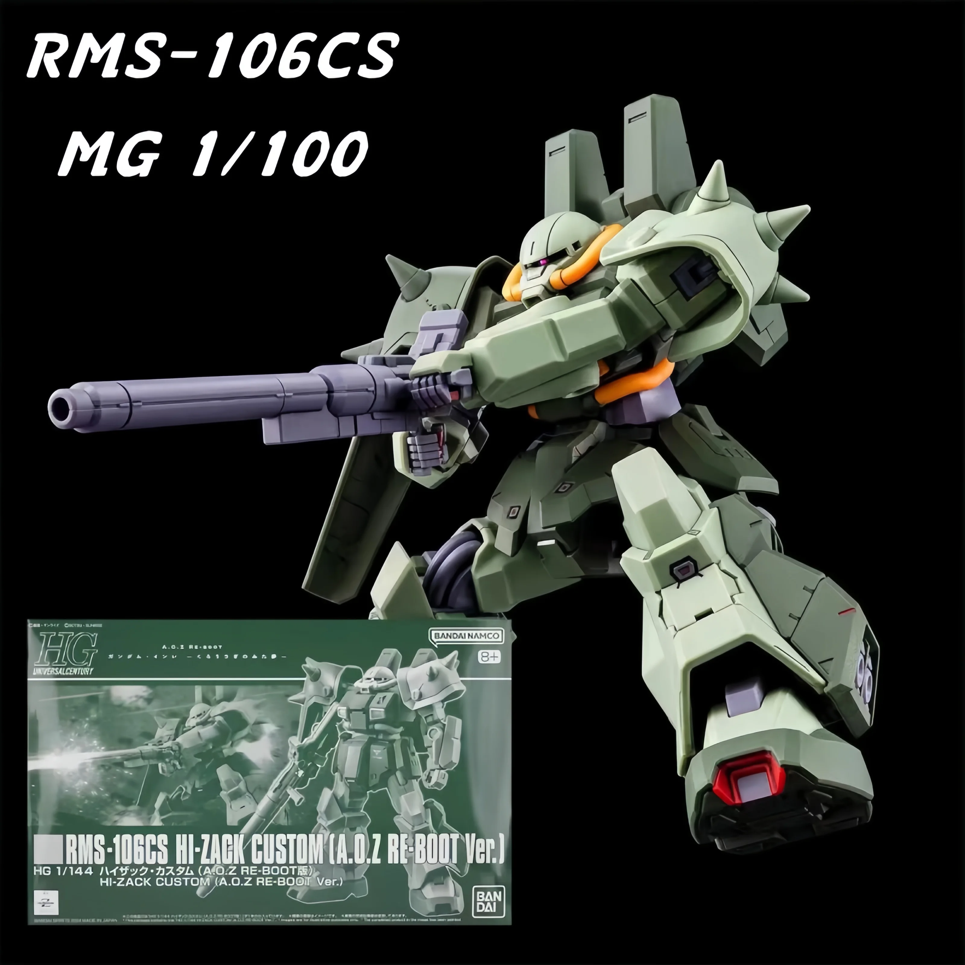 

Горячее в наличии Blbu Acg Bandai Anime Hguc Rms-106cs Hi-Zack Custom (A.O.Z Re-Boot) Модель игрушки Фигурка Коллекционная детская игрушка