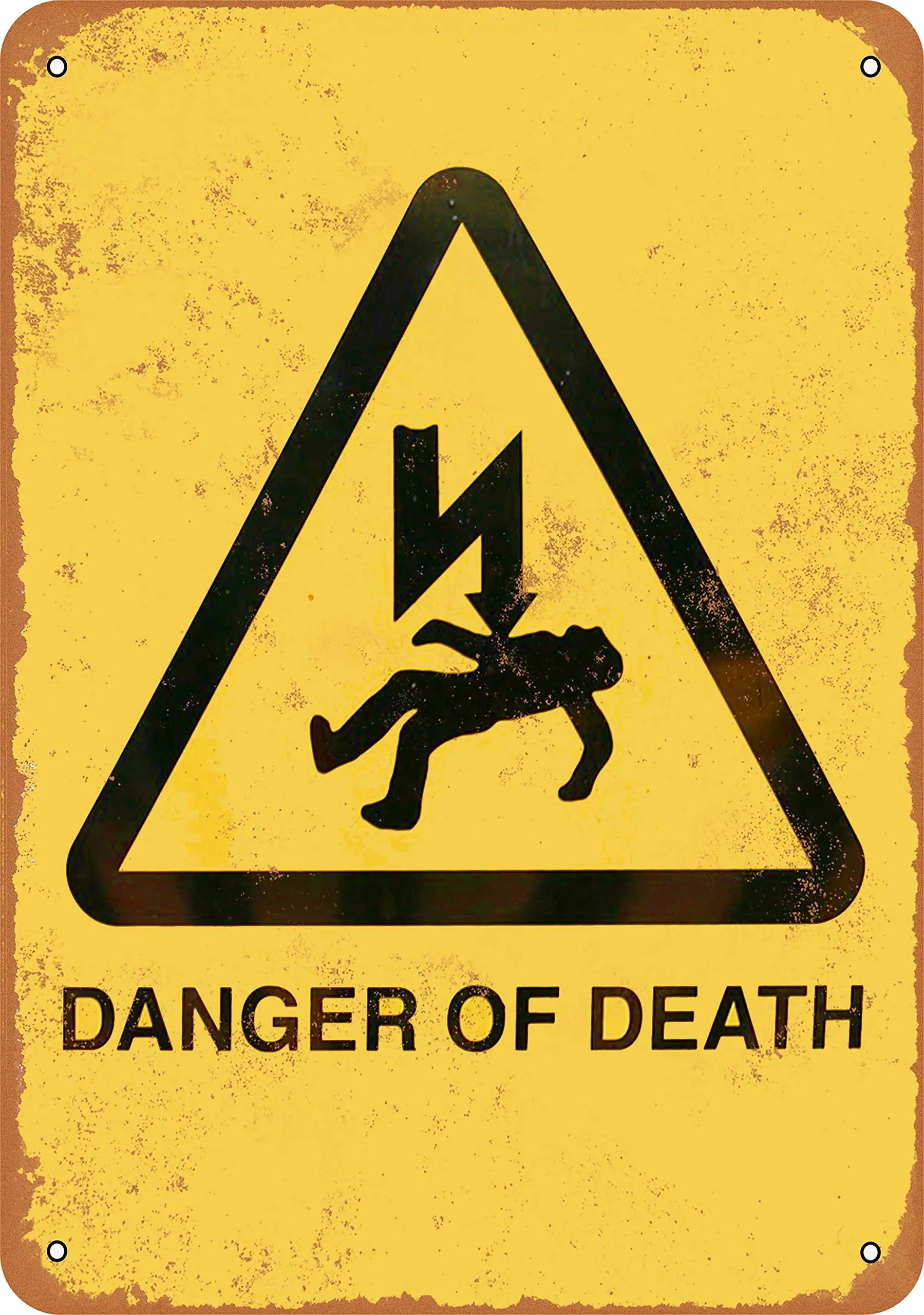 1PCS,RetroRust 7 x 10 METAL SIGN - Danger of Death - Vintage Rusty Look