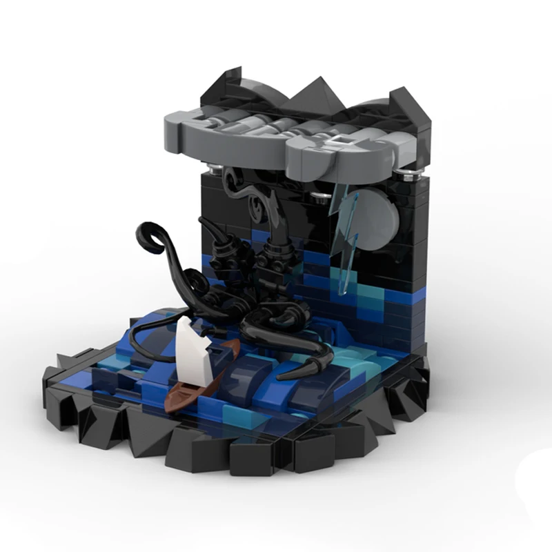 

234pcs MOC On the Sea of Madness Architecture Educational Building Blocks Christmas Gift School-age children