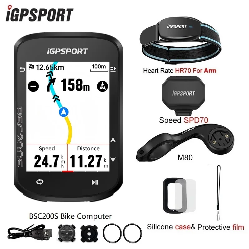 iGPSPORT BSC200S Kleurenscherm GPS Fietscomputer Routen Navigatie Draadloze Fiets Snelheidsmeter Fiets Kilometerteller