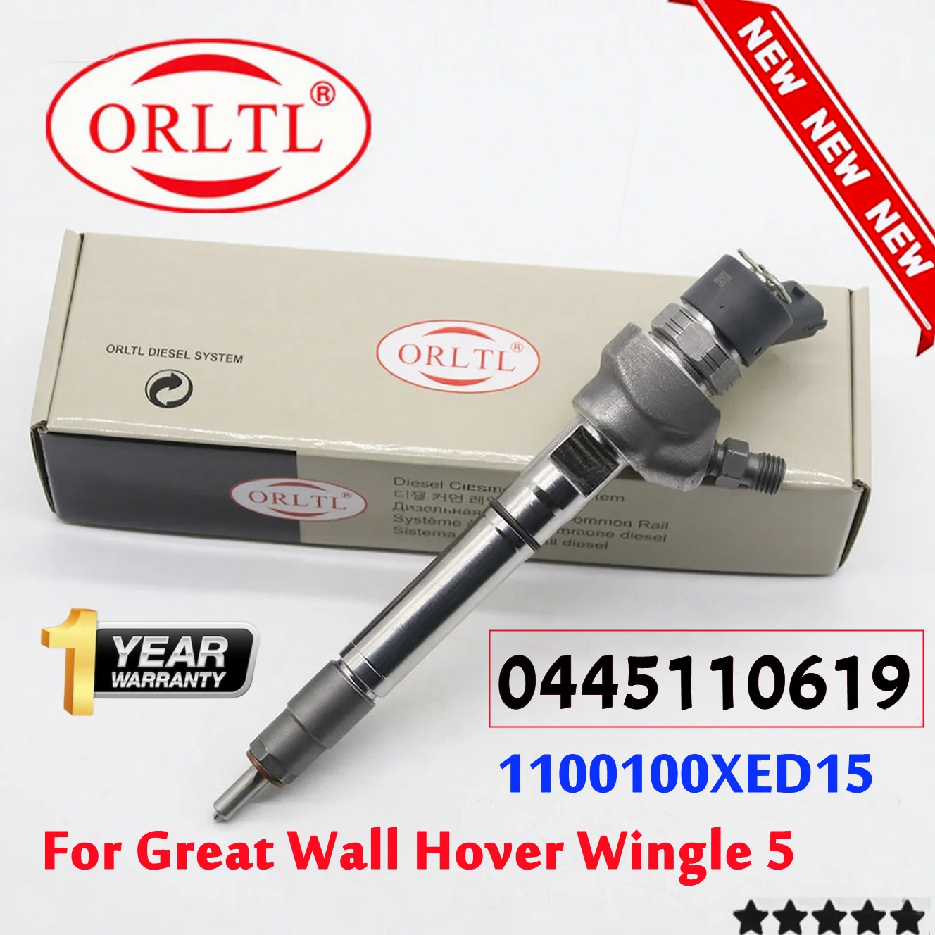 

ORLTL 0445110619 1100100XED15 Новая форсунка дизельного топлива 0 445 110 619 для Great Wall Hover Wingle 5