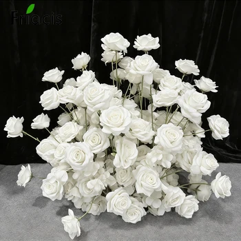 40cm 60cm White Red Artificial Flower Ball Rose Wedding Table Centerpiece Ball Window Display Event Party Stage Road Lead Floral