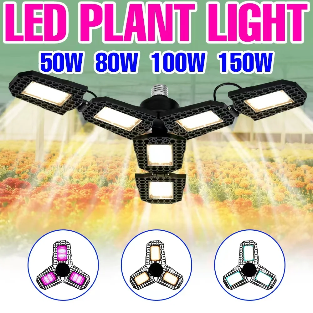 

150W LED E27/E26 Grow Light Bulb Full Spectrum Plant Hydroponics Cultivation Lamp For Greenhouse Tomato Vegetables Fill Lighting