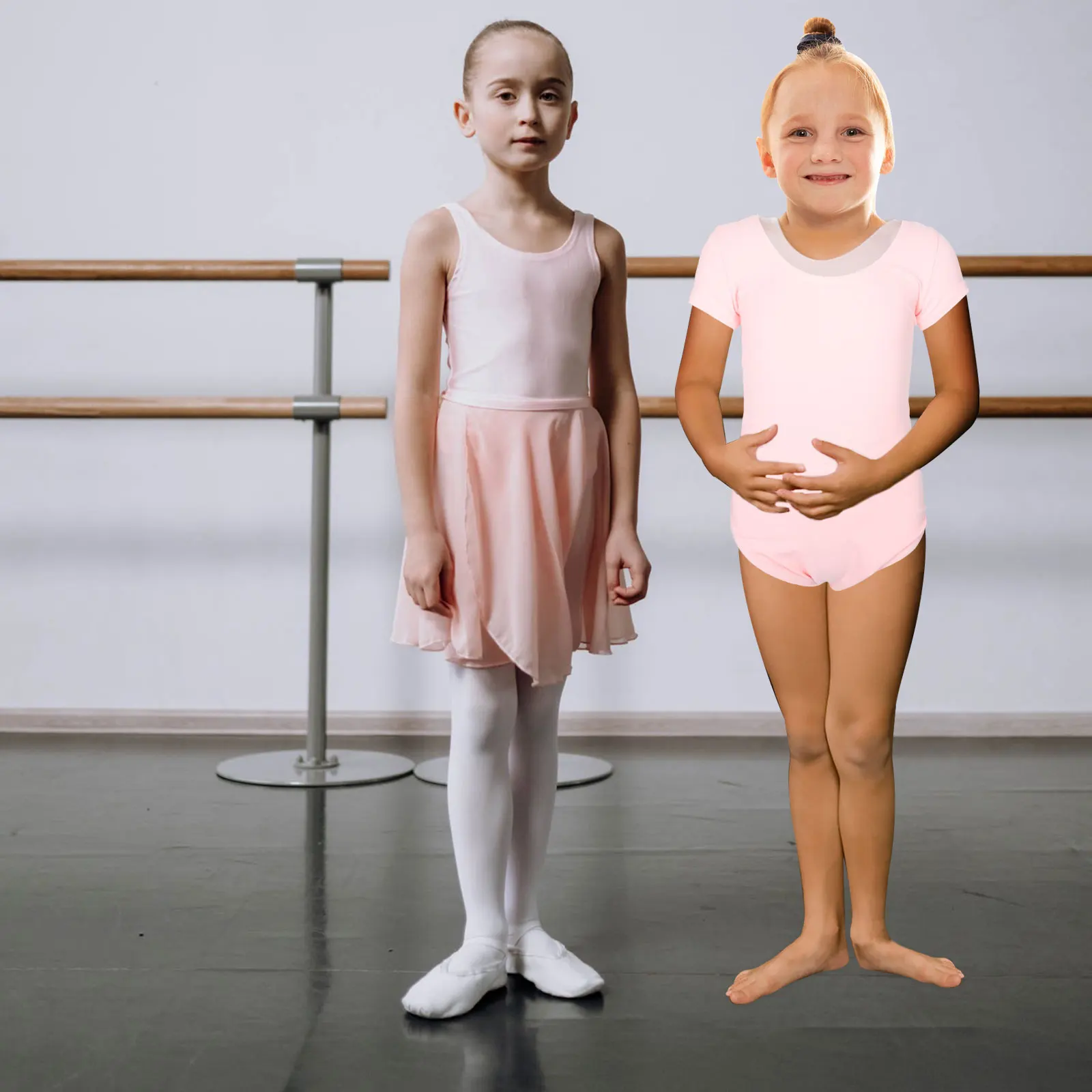 

Dance Practice Suit Ballet Dancing Unitards Short Sleeve Costume Kids Cotton Leotards Child