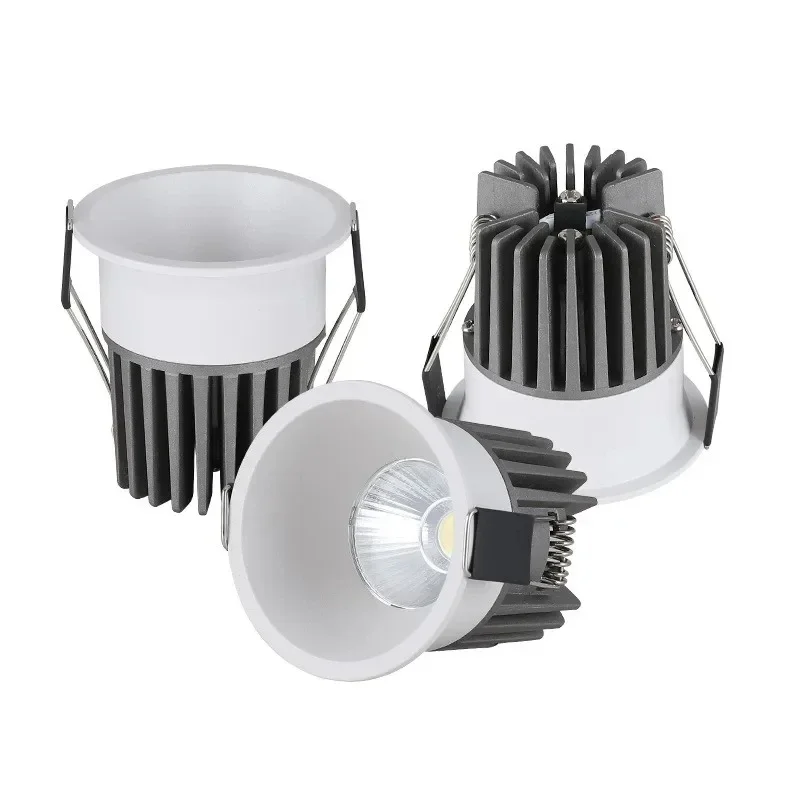 Imagem -04 - Recesso Dimmable Anti-glare Led Cob Downlights Luzes de Teto Lâmpadas de Fundo Iluminação Interior 10w 15w 18w