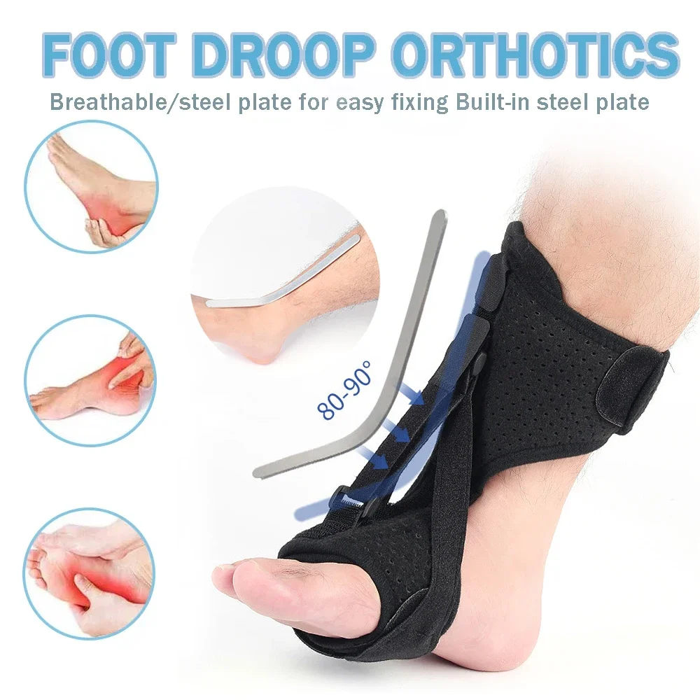 1PCS AFO Drop Foot Brace,Adjustable Foot Drop Orthotic Brace Plantar Fasciitis Recovery Foot Splint Support,for Achilles Tendon