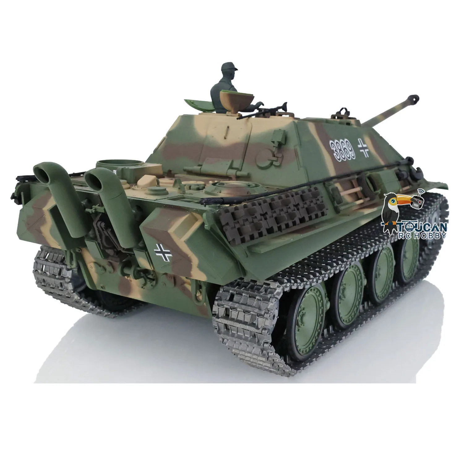 Henglong RTR RC ถัง 3869 1:16 7.0 อัพเกรด Jadpanther โลหะแทร็กคุณภาพสูงทหารของเล่นถัง TH17439-SMT7